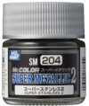 SM-204 Mr Hobby -Gunze Mr. Color Super Metallic Colors II (10 ml) Super Stainless II